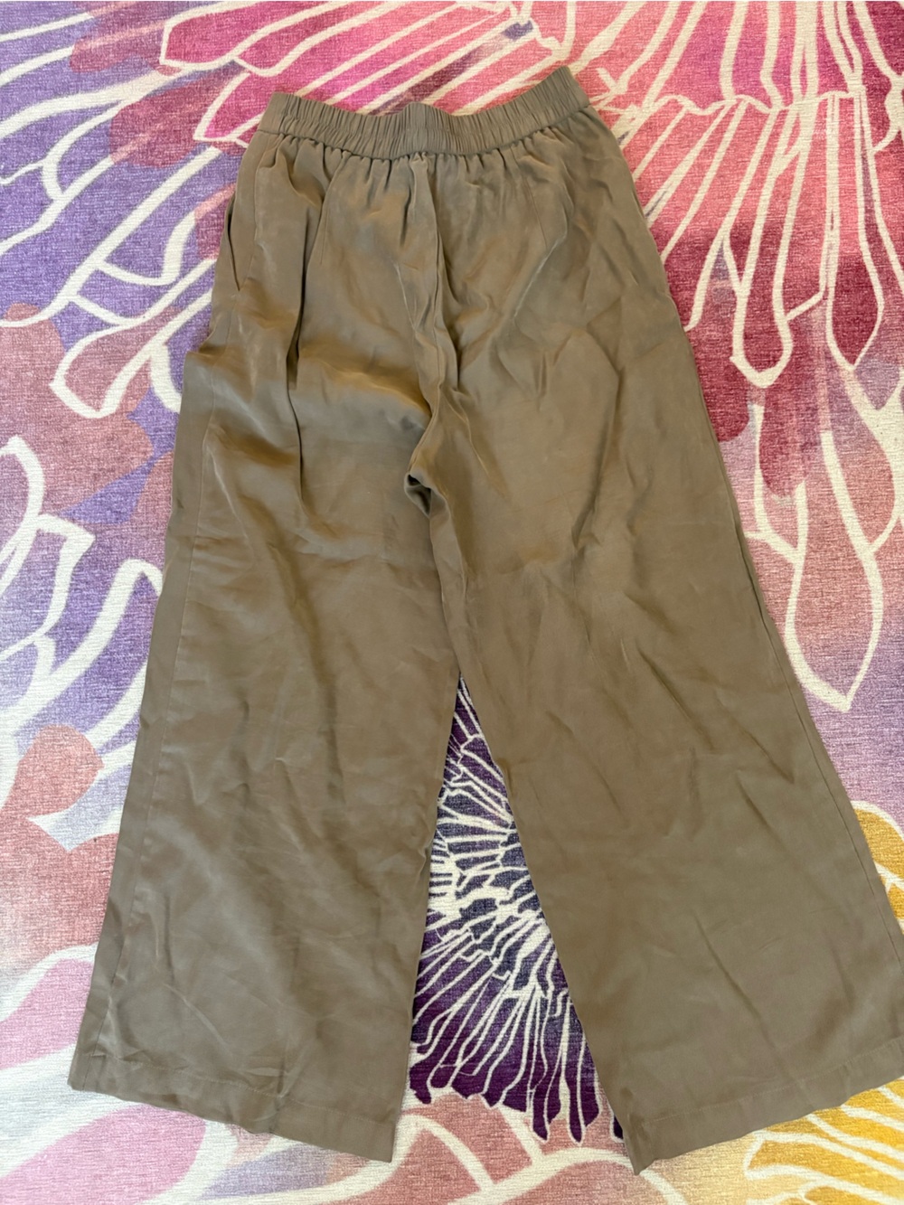 Reserved Olive Track Pants with Elastic Hem
